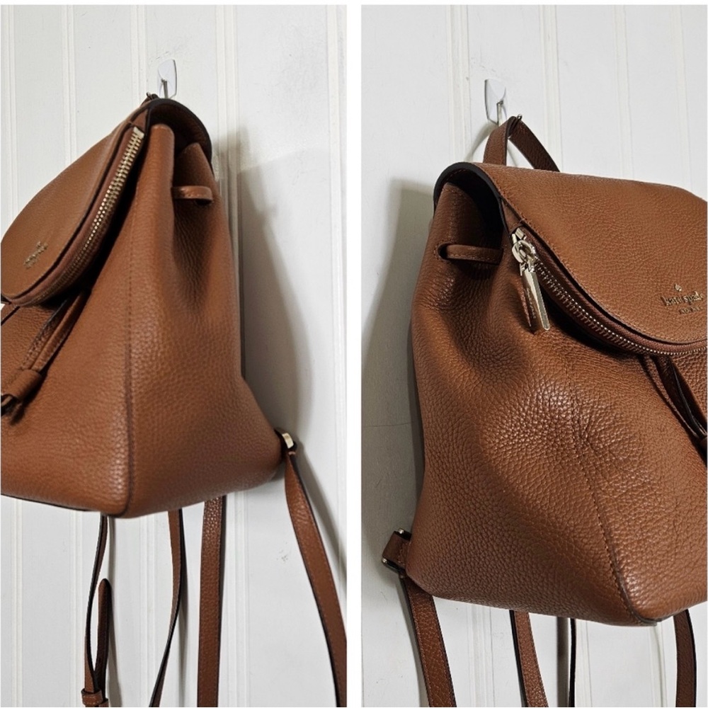 kate spade Pebble Leather Mini Backpack in Tan - Picture 5 of 9